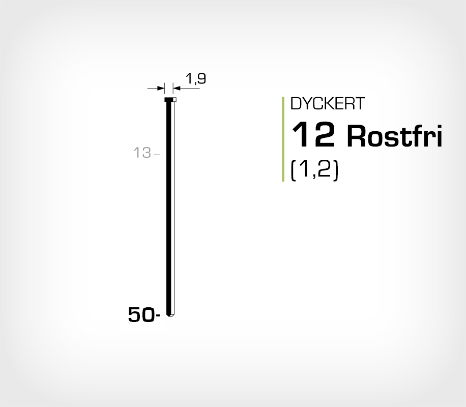 Dyckert rostfri 12/50 SS (SKN 12-50 SS)