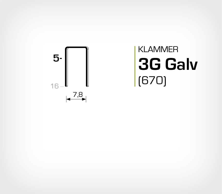 Klammer 3G/5 Elförzinkad Galv (670-05)