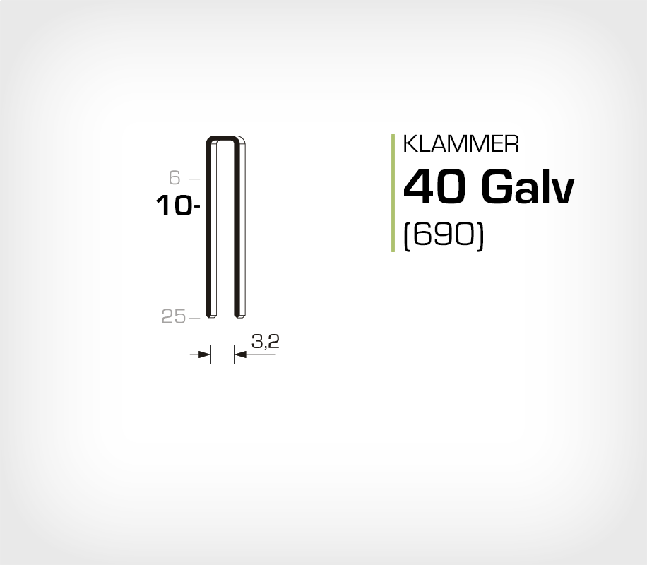 Klammer 40/10 Elförzinkad Galv (690-10)