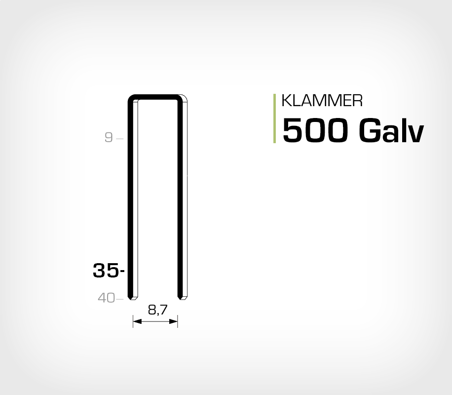 Klammer 500/35 Elförzinkad Galv (HK535)
