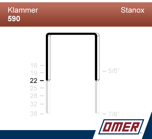 Klammer 590/22  - Emballageklammer