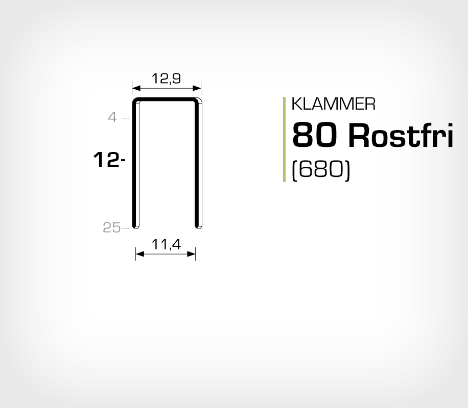 Klammer 80/12 SS (Rostfri)