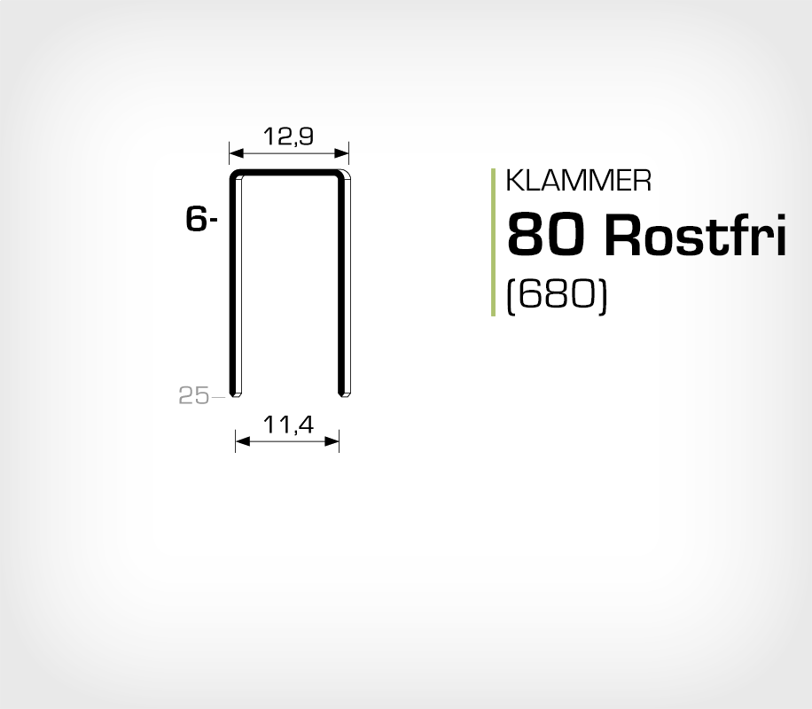 Klammer 80/6 SS - Rostfri