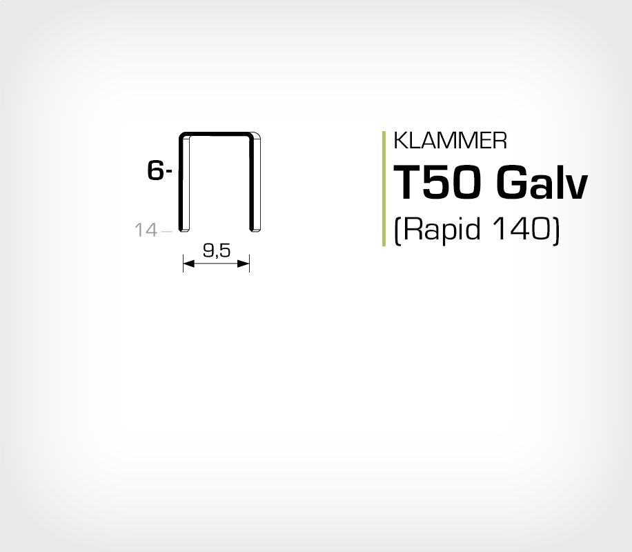 Klammer T50/6 Galv (140-6) - OMER