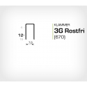 Klammer 3G/12 SS Rostfri (670-12 SS) - 10000 st / ask