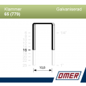 Klammer 65/16 (779-16) - 5000 st / ask