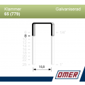 Klammer 65/8 (779-08) - 5000 st / ask