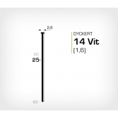 Vitlackerad dyckert 14/25 Vit galv (SKN 16-25 Vit)