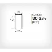 Klammer 80/10 Elförzinkad (680-10) - 10 mille