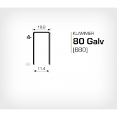 Klammer 80/4 Elförzinkad (680-04) - 10 mille