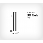 Klammer 90/40 Galv - Elförzinkad (781-40)