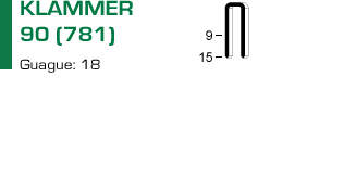 Klammer 90 eller 781 för klammerpistol 90.16